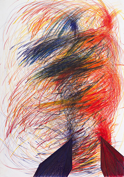 E-Motion 2013_3, Farbstifte, 50 x 40 cm