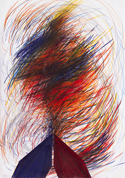 E-Motion 2013_1, Farbstifte, 50 x 40 cm